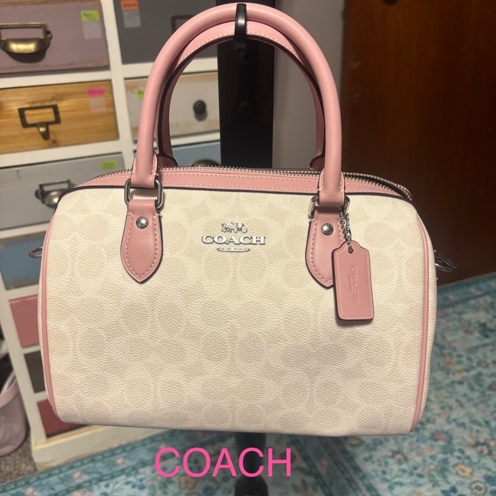 Coach Blush and Cream Satchel